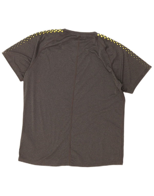 T-shirt da uomo Asics Top XL poliestere maculato grigio