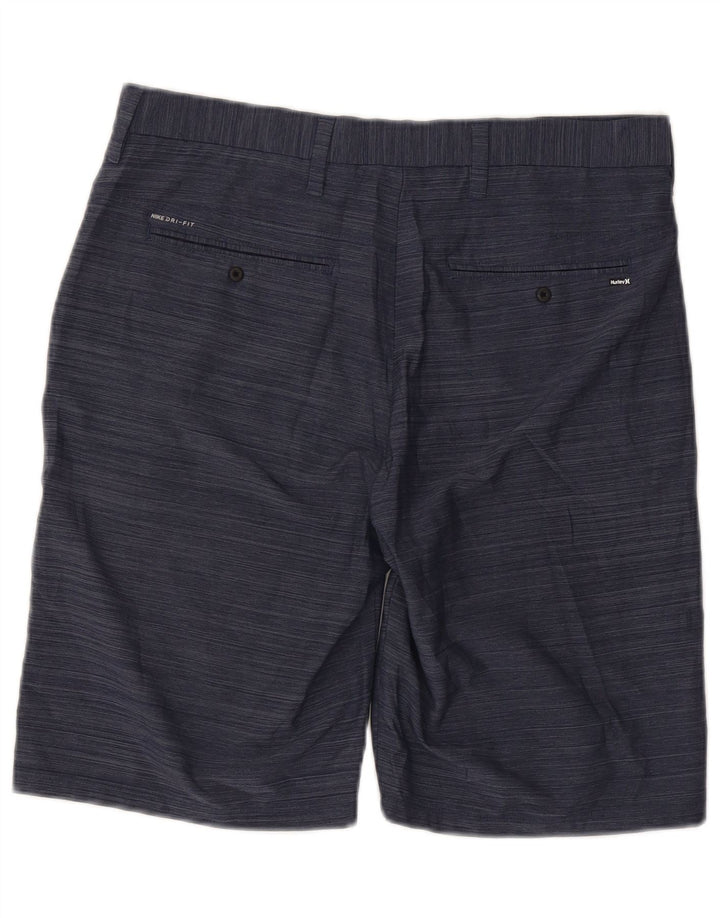 Pantaloncini chino da uomo Hurley W32 poliestere gessato medio blu navy