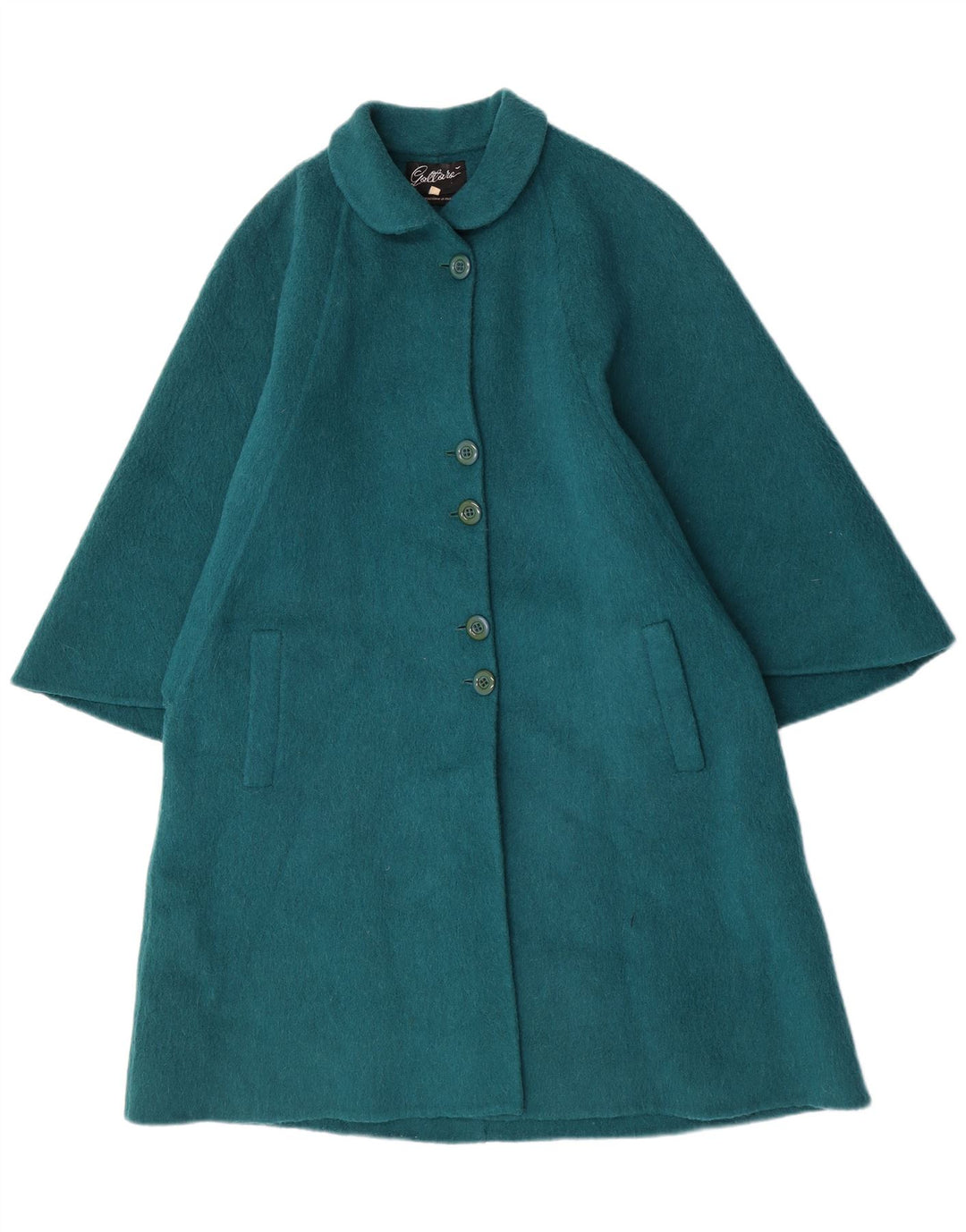 Cappotto a mantella oversize da donna Gallara IT 42 Lana di alpaca verde medio