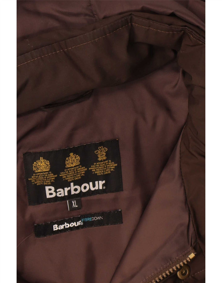 Giacca imbottita con cappuccio da uomo Barbour UK 42 XL Marrone
