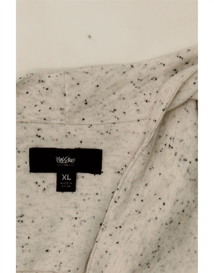 MOSSIMO Womens Open Cardigan Sweater UK 18 XL White Flecked Polyester Vintage Mossimo and Second-Hand Mossimo from Messina Hembry 
