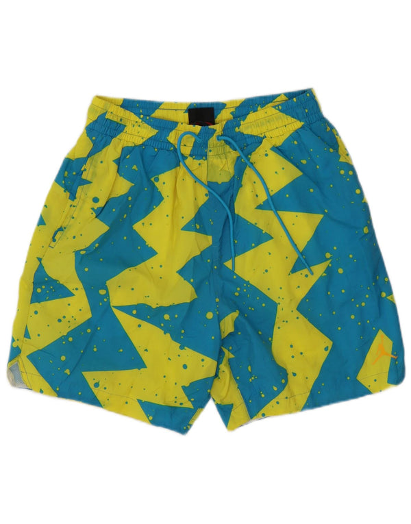 Pantaloncini da bagno da uomo Jordan in poliestere geometrico blu medio
