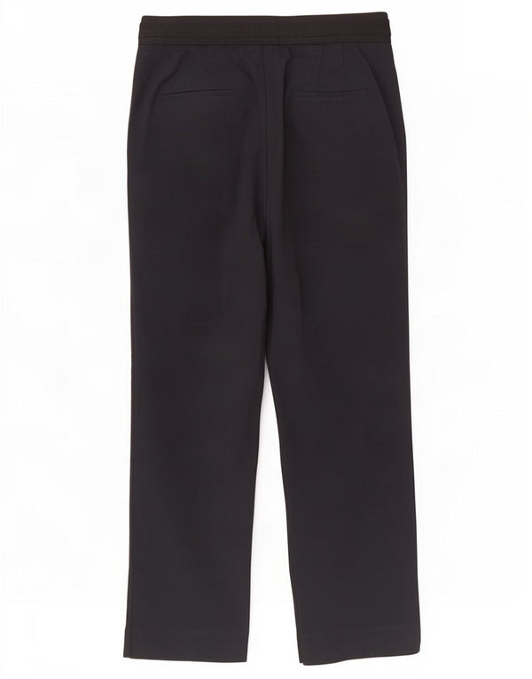 Pantaloni chino dritti a vita alta da donna Zara 2XL W34 L27 cotone blu navy