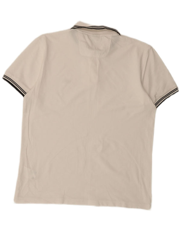 Polo da uomo slim fit Hugo Boss in cotone bianco medio