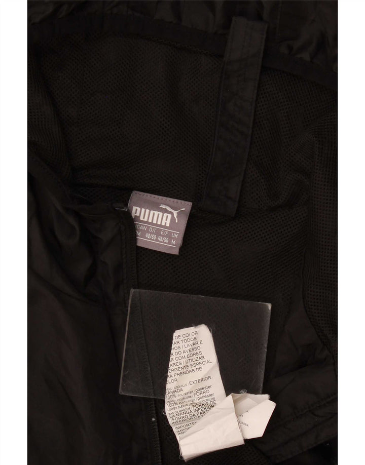 Giacca antipioggia da uomo Puma con cappuccio UK 38 Medium Nero Poliestere