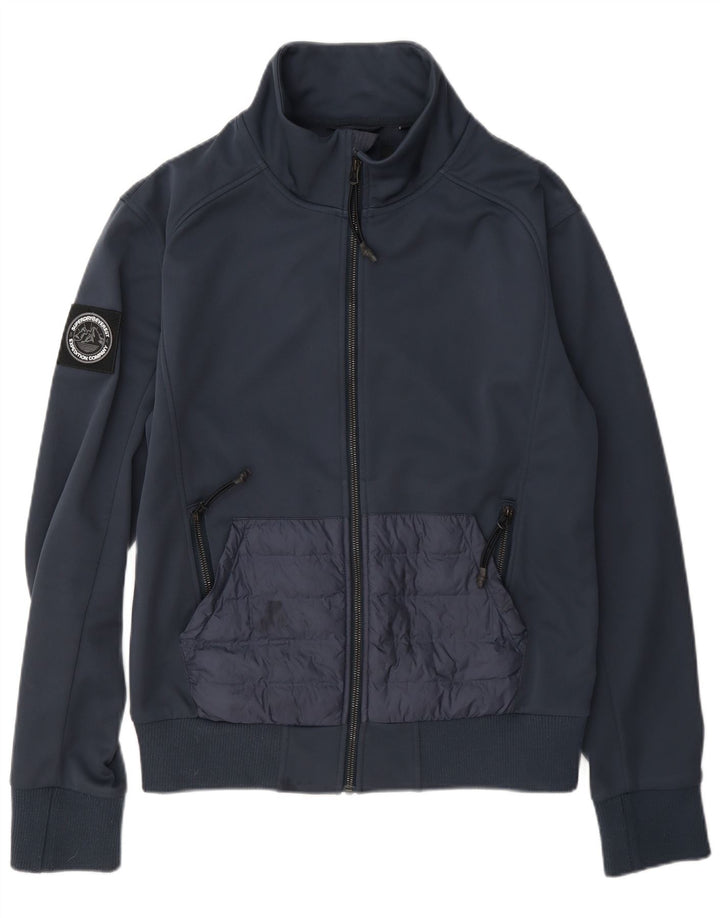 Giacca da ginnastica da uomo Superdry piccola in poliestere blu navy