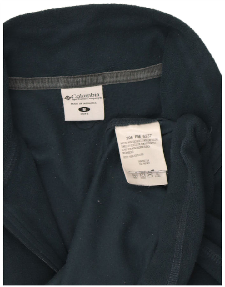 Maglione in pile da uomo Columbia con zip e collo piccolo in poliestere verde