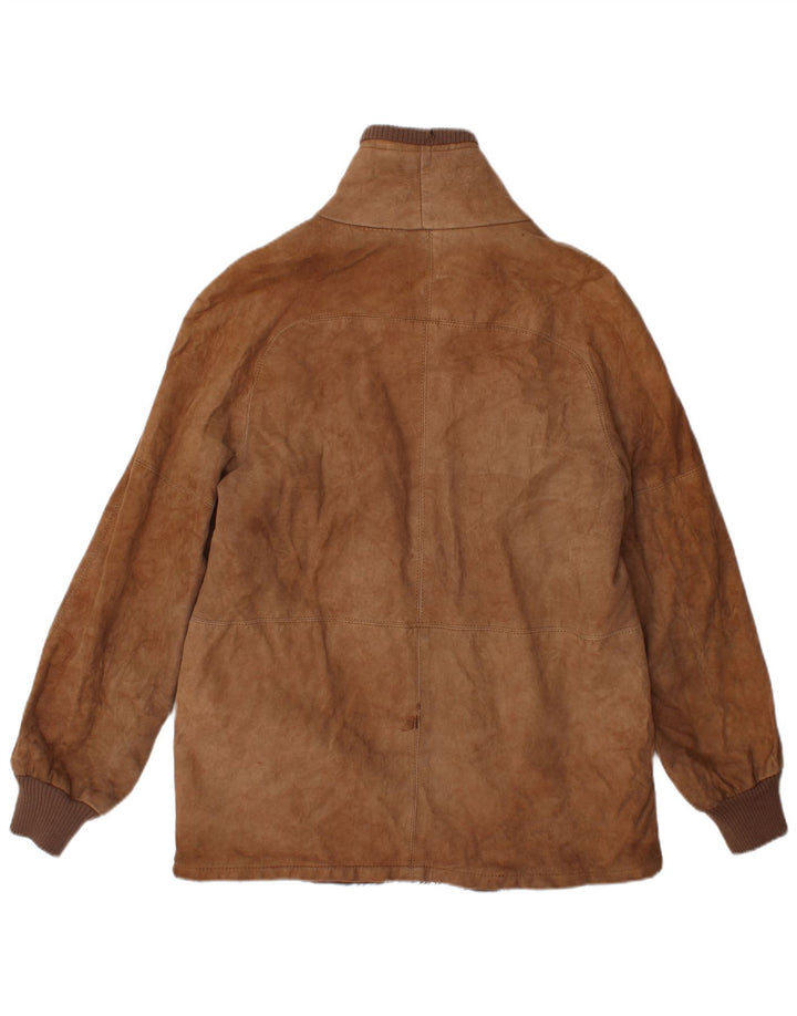 Giubbotto shearling vintage da uomo UK 38 in pelle marrone medio