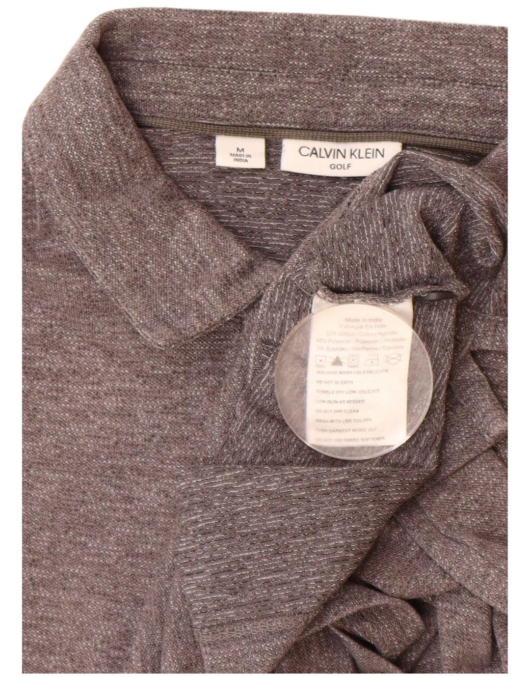CALVIN KLEIN Polo Uomo Cotone Grigio Medio