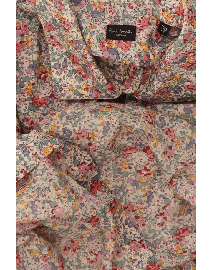 Camicia formale da uomo Paul Smith taglia 42 16 1/2 grande floreale multicolore