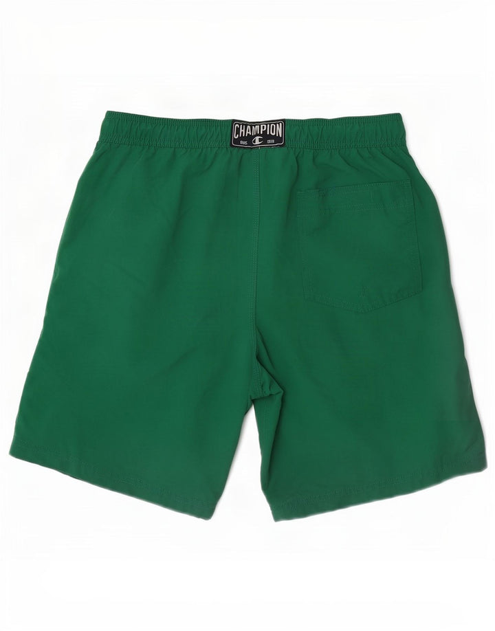 Pantaloncini da bagno grafici da uomo Champion Small verde in poliammide