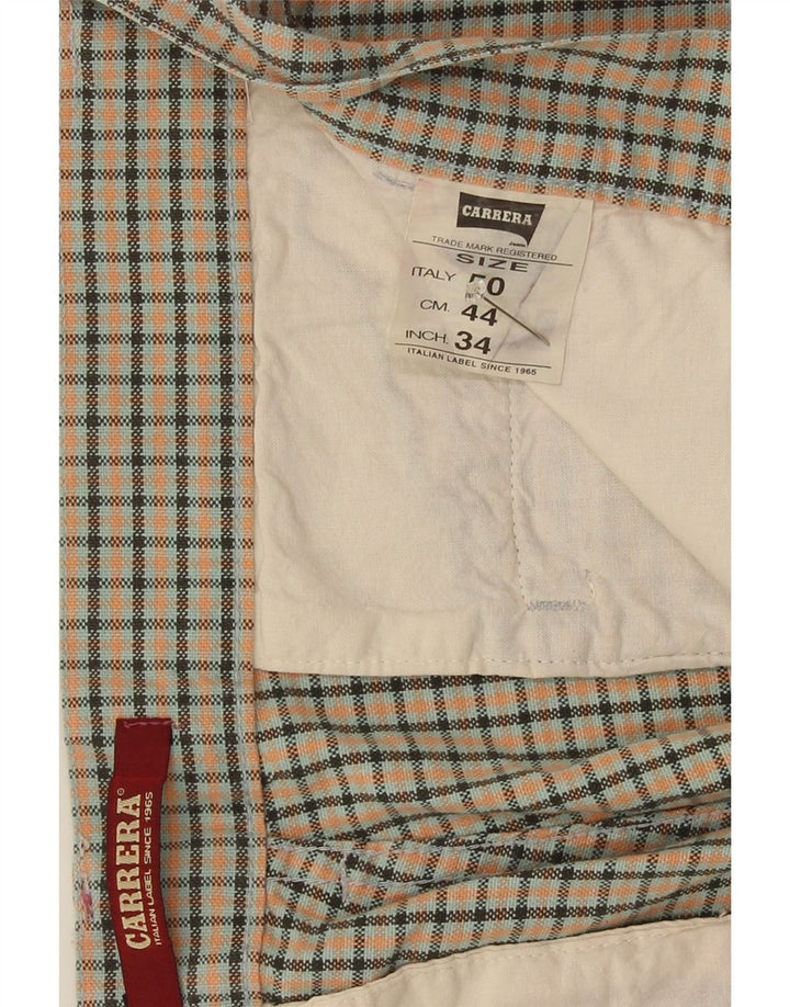 Pantaloncini chino da uomo Carrera IT 50 Large W34 in cotone a quadri multicolore