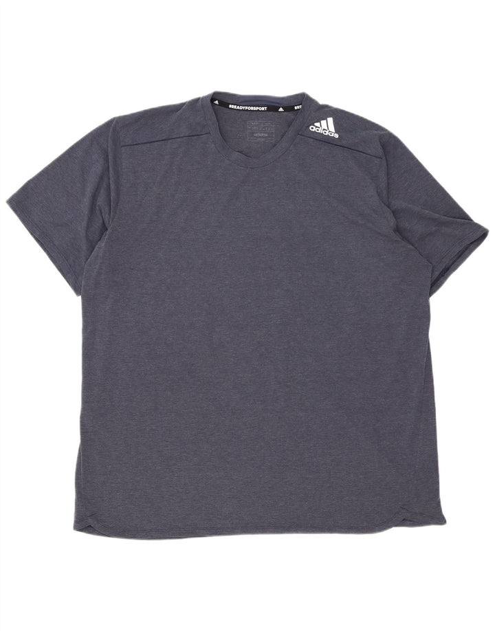T-shirt da uomo Adidas Top 2XL poliestere blu navy