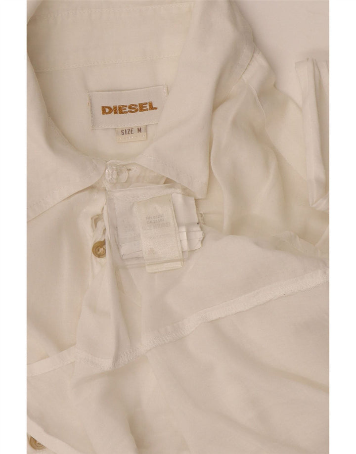 Camicia da donna Diesel UK 14 cotone bianco medio