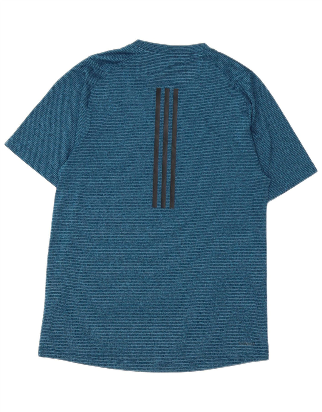 T-shirt Adidas Climalite da uomo Top piccola in poliestere a righe blu navy