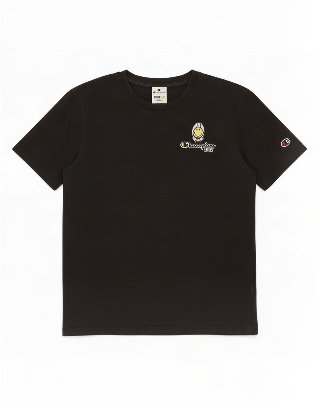 Maglietta Champion da uomo con smiley, piccola, nera