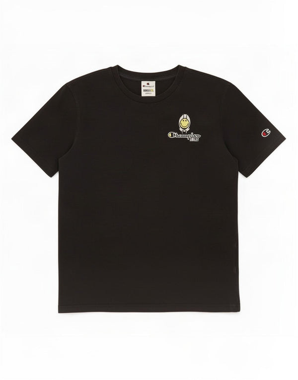 Maglietta Champion da uomo con smiley, piccola, nera
