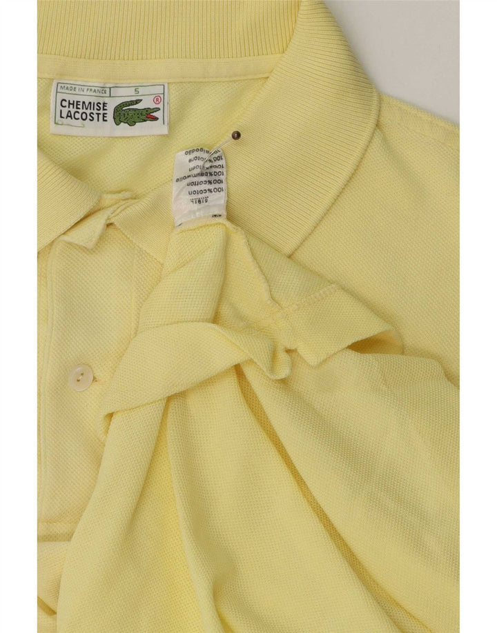Polo da uomo Lacoste taglia 5 XL in cotone giallo