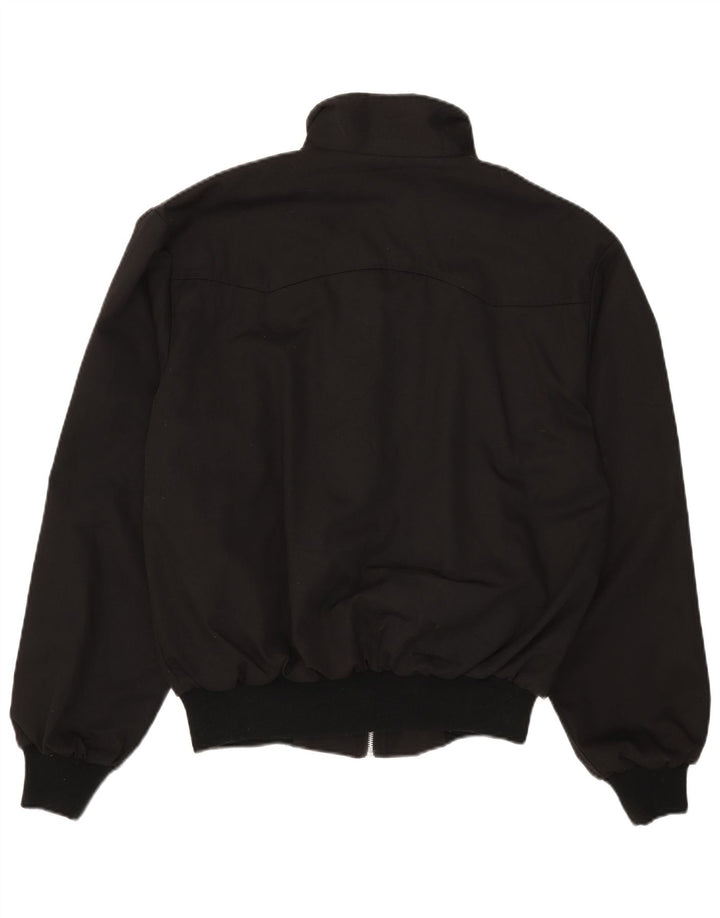 Giubbotto bomber da uomo vintage UK 40 grande poliestere nero