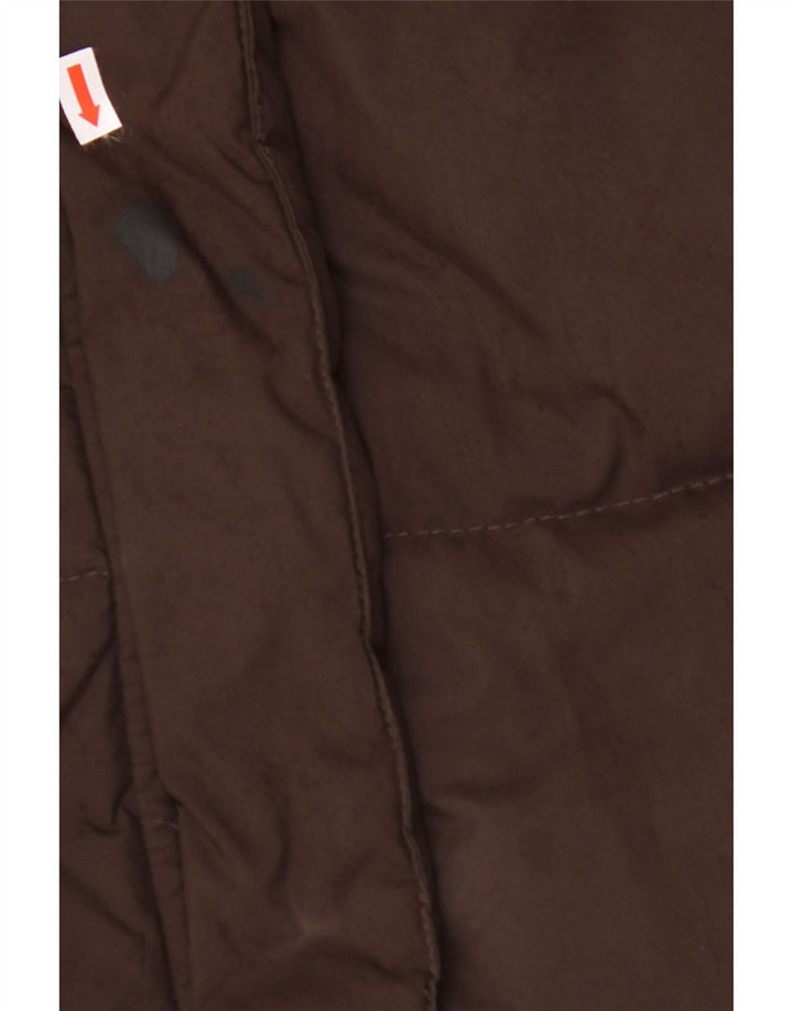 BELSTAFF Womens Hooded Padded Jacket IT 46 Large Brown Nylon