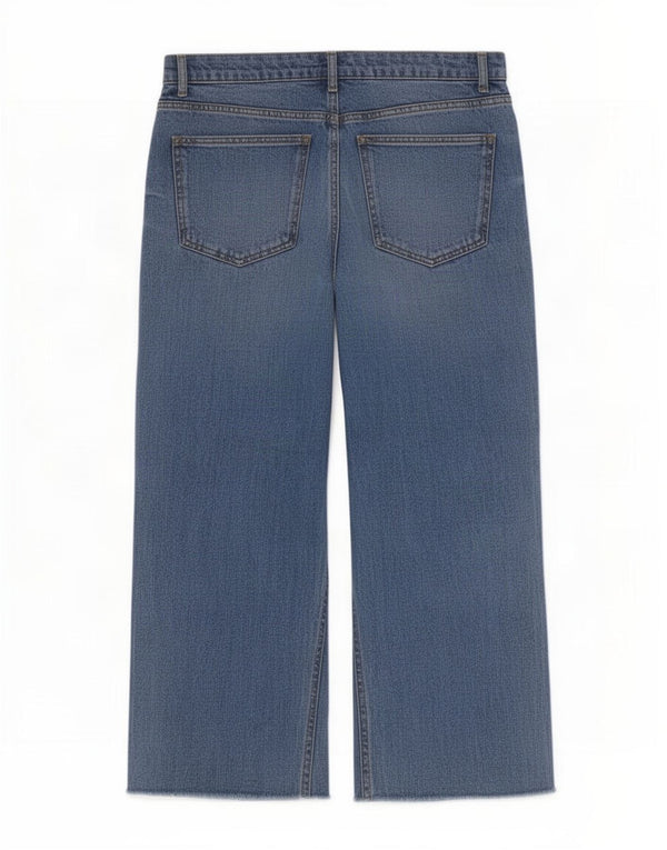 Jeans corti da donna Zara vestibilità ampia EU 40 medio W30 L23 cotone blu