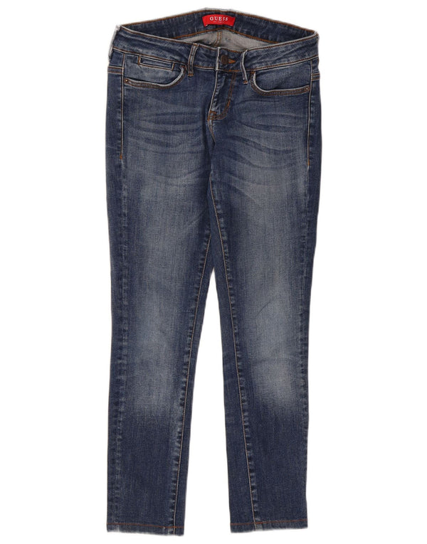 Jeans skinny corti da donna Guess W28 L26 cotone blu