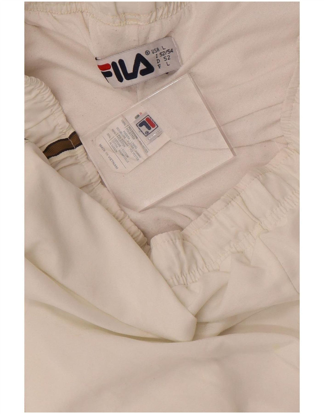 Pantaloni da tuta con grafica Fila da uomo, poliestere a righe grandi bianche