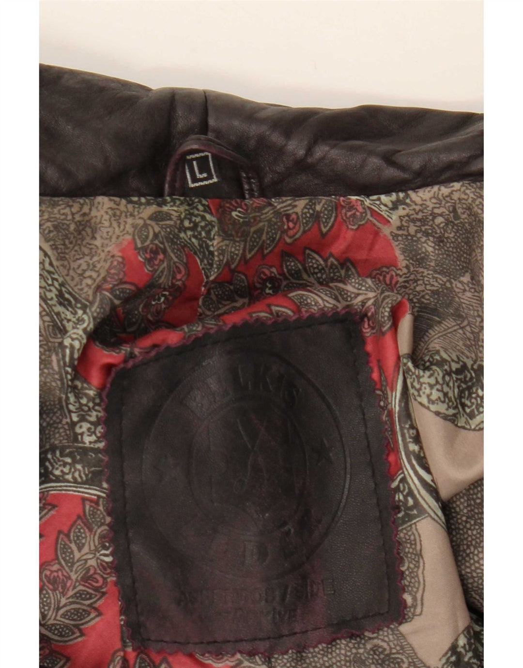 Giacca in pelle da donna vintage UK 12 in pelle nera media