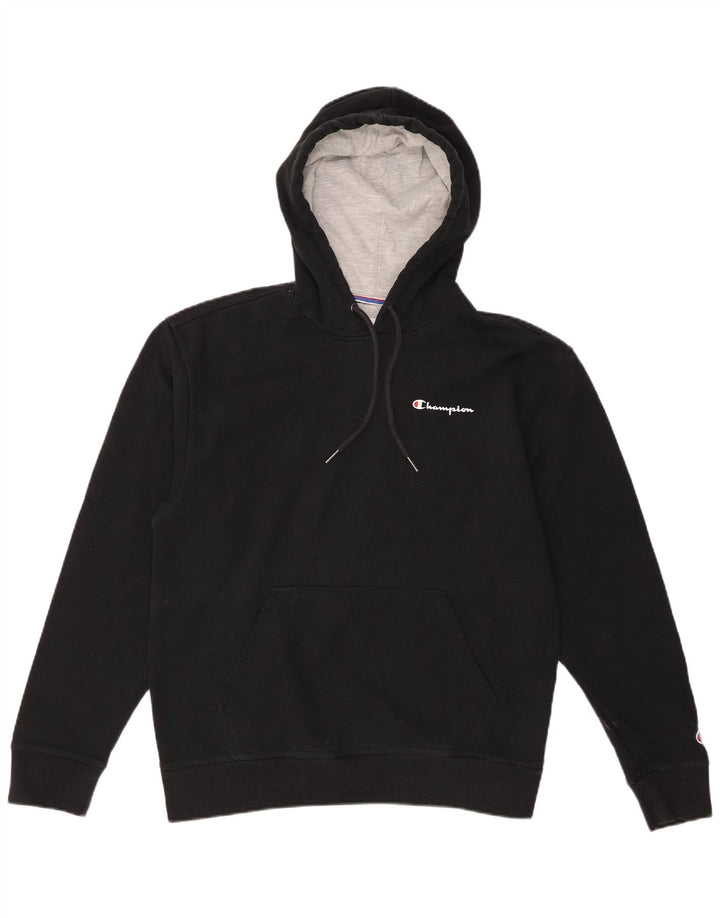 Felpa con cappuccio da uomo Champion, cotone nero medio