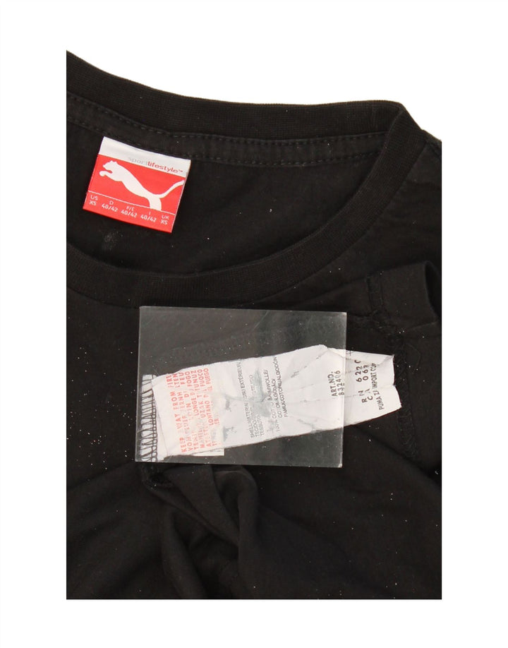 PUMA Mens Graphic T-Shirt Top XS Black Cotton Vintage Puma and Second-Hand Puma from Messina Hembry 
