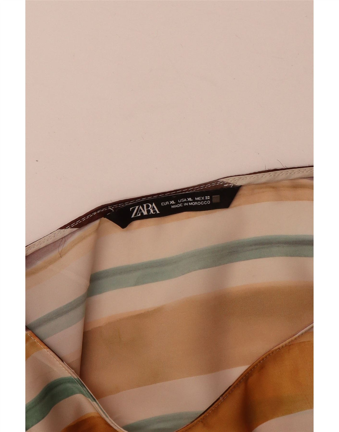 Camicetta a maniche lunghe da donna Zara UK 18 XL a righe multicolore