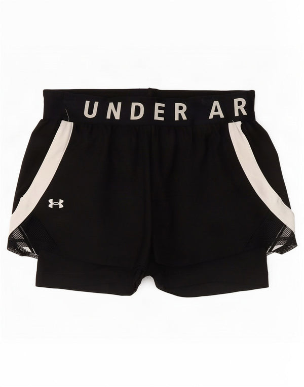 Pantaloncini sportivi con grafica da donna Under Armour UK 8 Small Black Colourblock