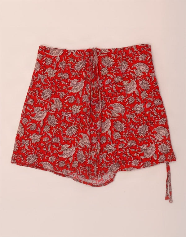 Zara Womens Skort XS W24 Red Floral
