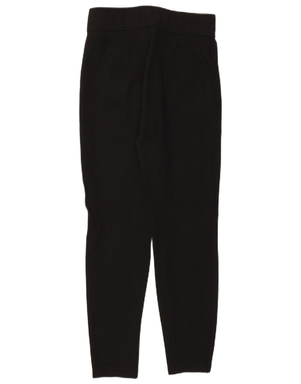 Pantaloni cropped skinny a vita alta da donna Zara medi W28 L27 viscosa nera