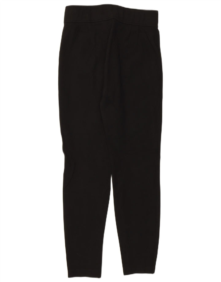 Pantaloni cropped skinny a vita alta da donna Zara medi W28 L27 viscosa nera