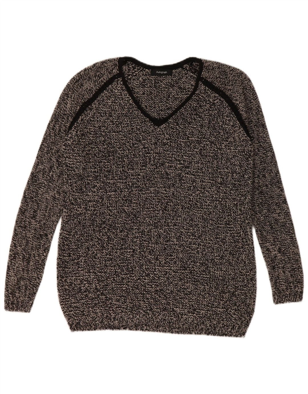 Maglione da donna con scollo a V autografo Marks & Spencer UK 10 piccolo nero