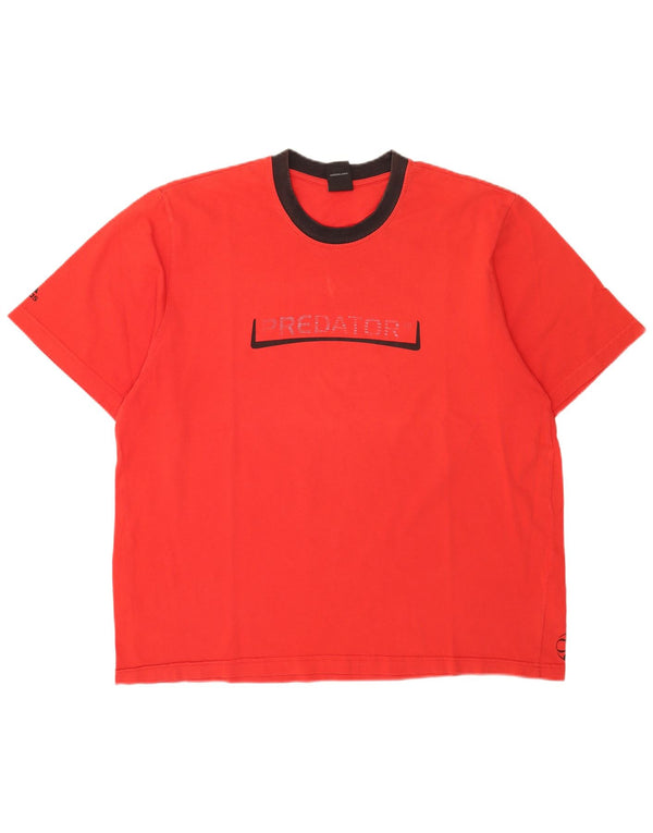 T-shirt grafica da uomo Adidas Top 2XL in cotone rosso