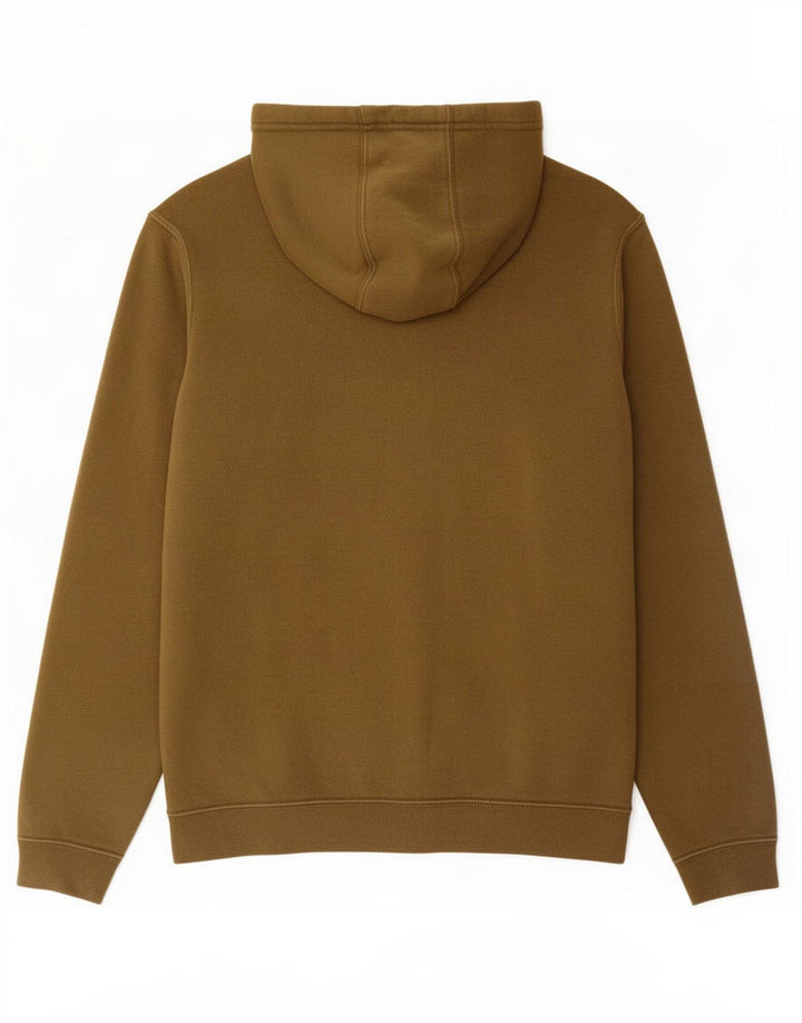 Felpa con cappuccio e zip Nike da uomo in cotone kaki medio