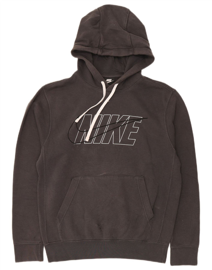 Felpa grafica Nike da uomo, maglione piccolo grigio
