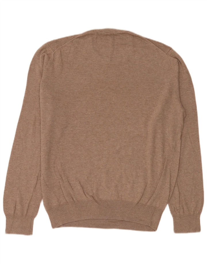 Crew Clothing Maglione girocollo da uomo in cotone beige medio