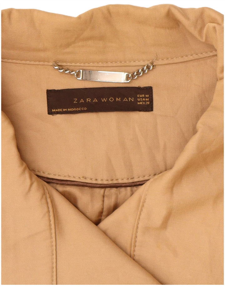 Trench da donna Zara UK 12 Cotone beige medio