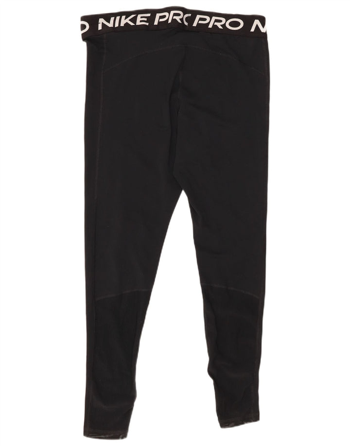 Leggings grafici da donna Nike UK 18 XL poliestere nero