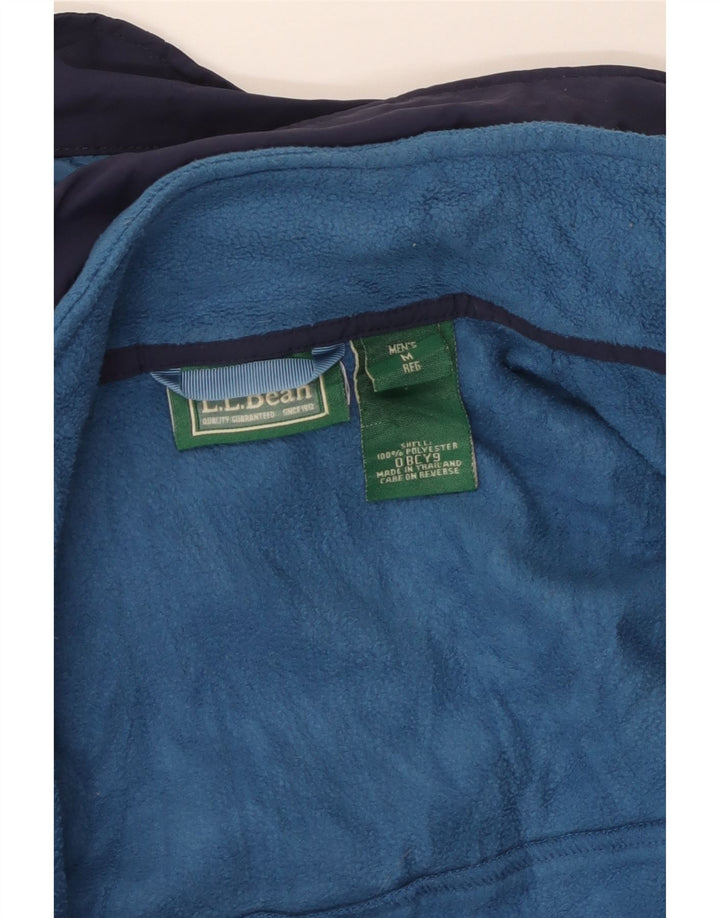 Giacca a vento con cappuccio da uomo L.L.Bean UK 38 poliestere medio blu navy