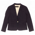 Giacca blazer da donna a 1 bottone Zara UK 18 XL viscosa blu navy
