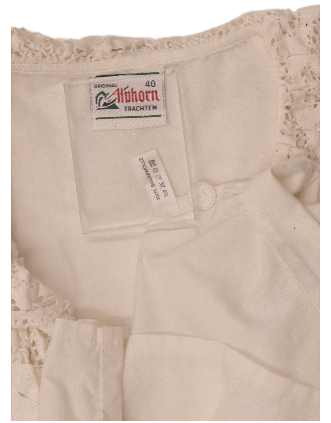 ALPHORN Camicia Camicetta Donna IT 40 Medio Bianco