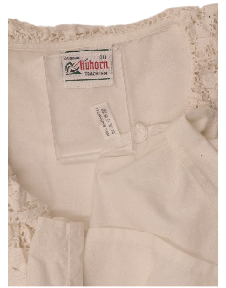 ALPHORN Camicia Camicetta Donna IT 40 Medio Bianco