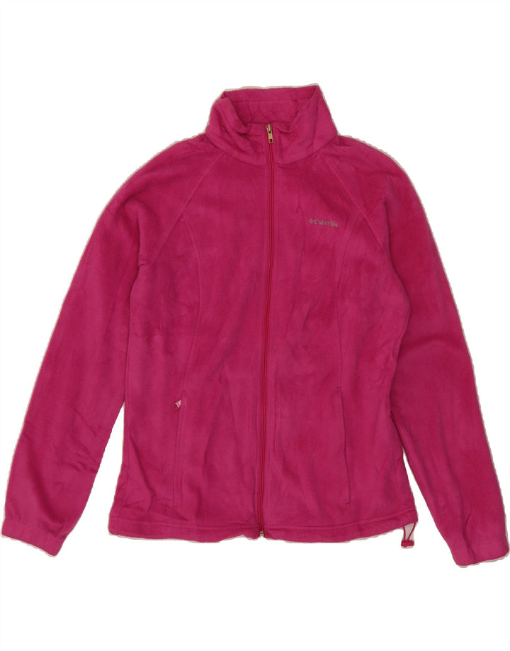COLUMBIA Womens Fleece Jacket UK 16 Large Pink Polyester Vintage Columbia and Second-Hand Columbia from Messina Hembry 