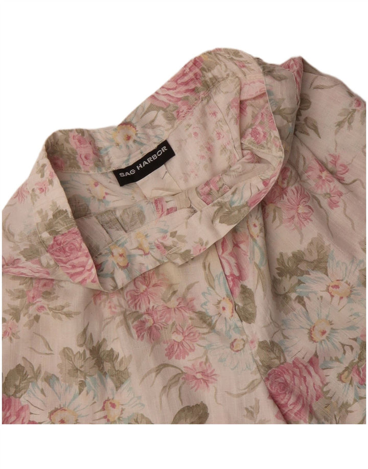 SAG HARBOR Pantaloncini casual con ancoraggio a vita alta da donna W32 Large White Floral