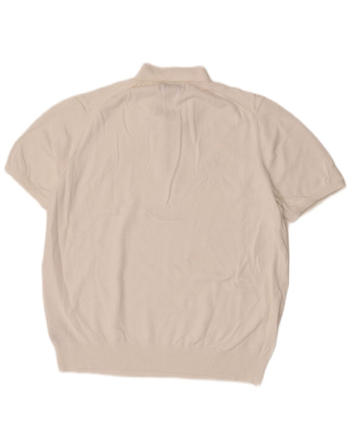 Maglione maglione con collo alto autografo da uomo Marks & Spencer XL bianco