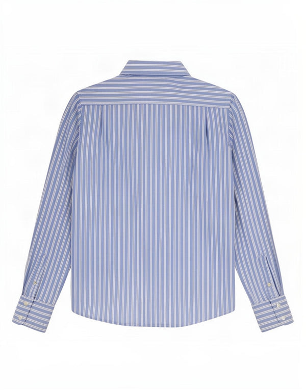 Camicia da uomo Abercrombie & Fitch in cotone gessato blu medio